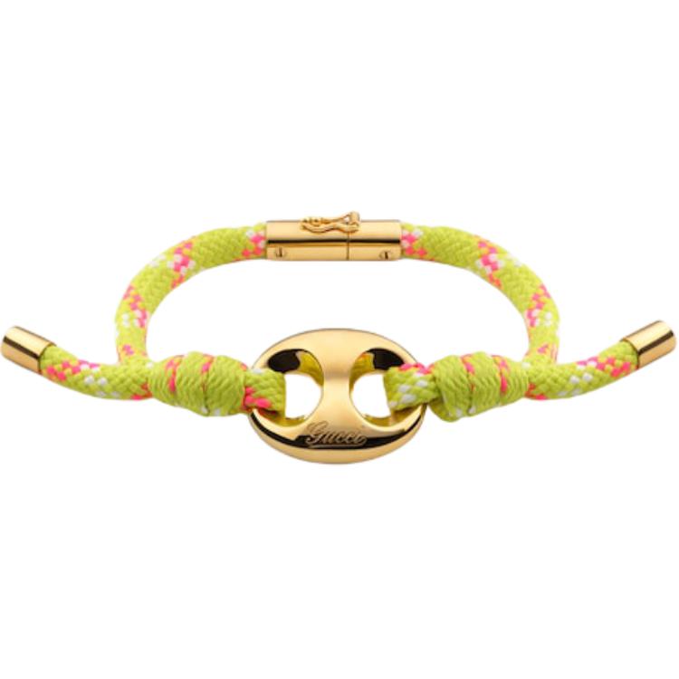 

Gucci Marina Original Design Fashion Jewelry Brass Hardware Polyester Fiber Bracelet Unisex Bracelet Gold 836226IAAF48488 L
