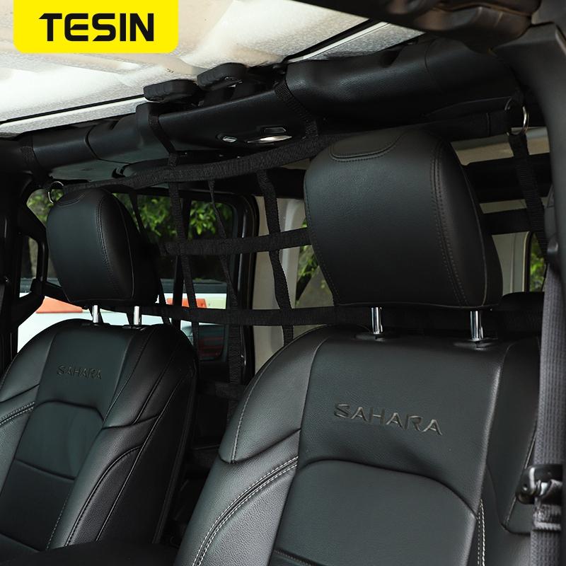 Plasă de izolare pentru scaunul din spate al mașinii cu 2/4 uși, barieră pentru scaunul din spate pentru animale de companie, plasă de separare pentru mașină pentru Jeep Wrangler JK JL JT