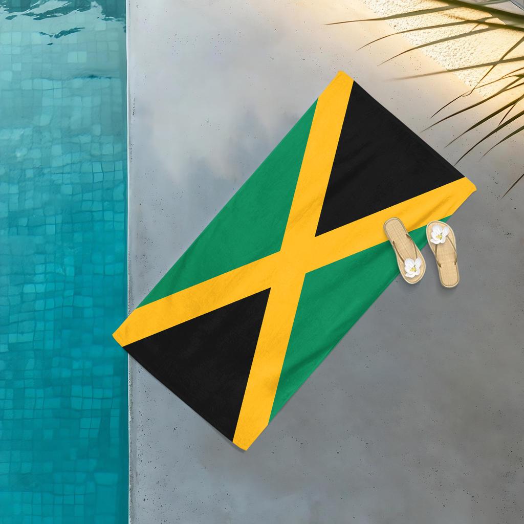 75X150CM Jamaica Flag Beach Towel: Large Size For Ultimate Beach Comfort! Suitable For Towels, Bath Towels, Beach Towels