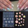 Handgemachte DIY Frangipani Silikon Nail Art Form für Maniküre Modisches Blumen Nail Art Design Form Hochtransparente Vorlage