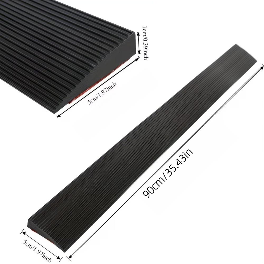 1 Stück 0,9 m x 5 cm Rampe Matte Weich Mehrzweck Türschwellen Selbstklebend Langlebig PVC Anti-Rutsch-Streifen für Stufe Saugroboter