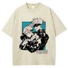 Anime Jujutsu Kaisen  Satoru Gojo And Itadori Yuji Print T Shirt Men Women Y2k T-shirts Washed Cotton Tee Harajuku Male Tshirt