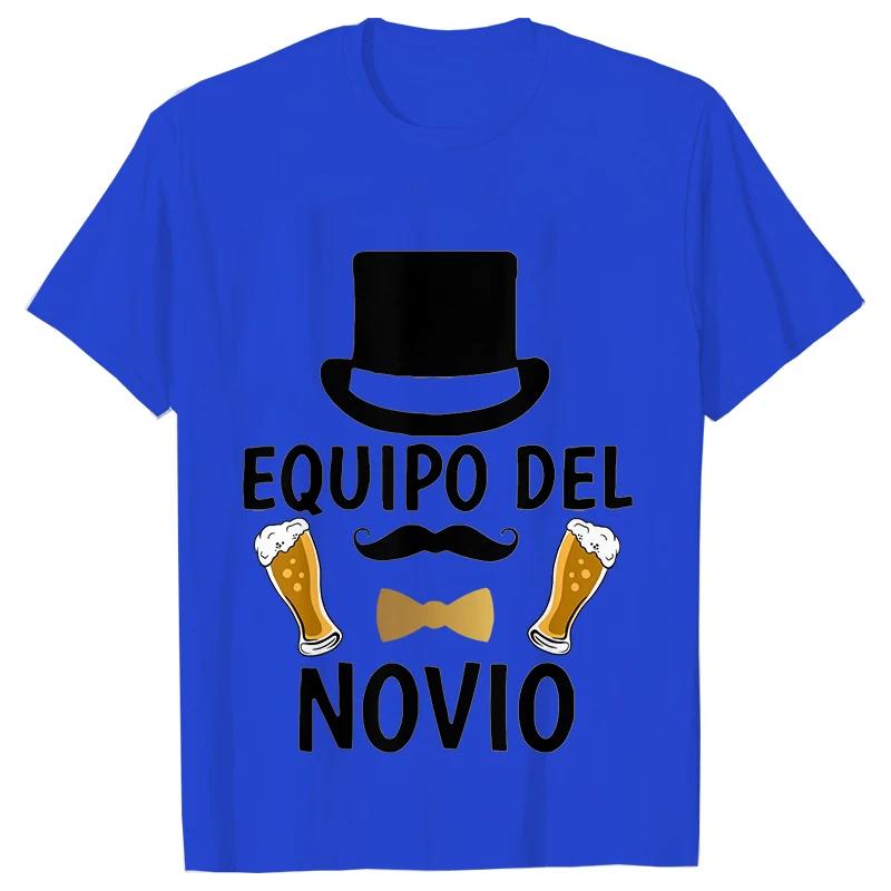Father's Day Beer Graphic Tops Spanish Single Farewell Bachelor Party T-shirts Evg Future Team Groom Man Wedding Oversized Tees