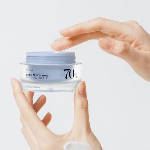 ANUA Birch 70 Moisture Boosting Cream 50ml Moisturizing Moisture Cream Panthenol Hyaluronic Acid Dry Skin Skin Care Korean Cream Korean Cosmetics [Off