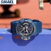 SMAEL Sportovní hodinky Pánské 50M Vodotěsné náramkové hodinky Dual Time Display Multifunkční Sportovní hodiny 8065 Pánské hodinky Digital