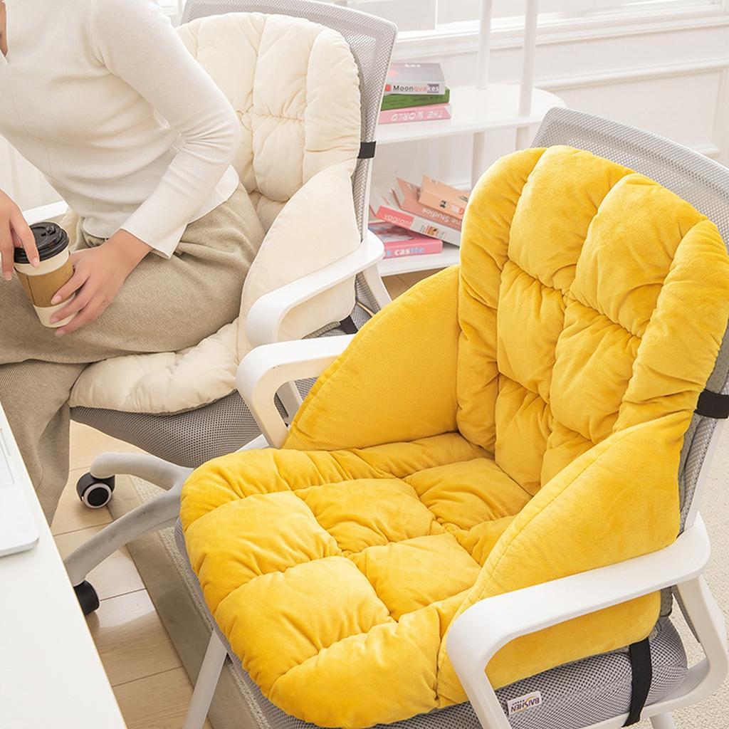 LYFJMUS High Back Chair Cushion Soft Desk Chair Pad with Ties Rocking Chair Cushion for Car Home Dining Room Kitchen