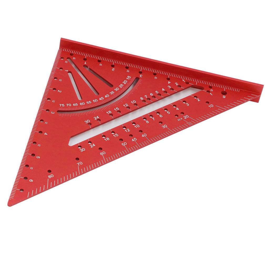 7 Inch 90 Degree Rafter   Protractor Aluminum Alloy Woodworking Triangular Ruler Multi Angle Msuring Marking Tool