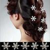 Delicate Snowflake Women Wedding Headwear Hair Pin Pearl Flower Crystal Rhinestone Hair Clips
