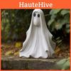Ornamentale Bianco Fantasma da Prato Accattivante Scultura da Giardino in Resina Perfetta per Halloween