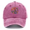 Herren Damen Retro Boho Baseballkappe mit mehrfarbigem floralem Wirbelmuster Viskose gewaschen Geeignet für Outdoor Strand Festival