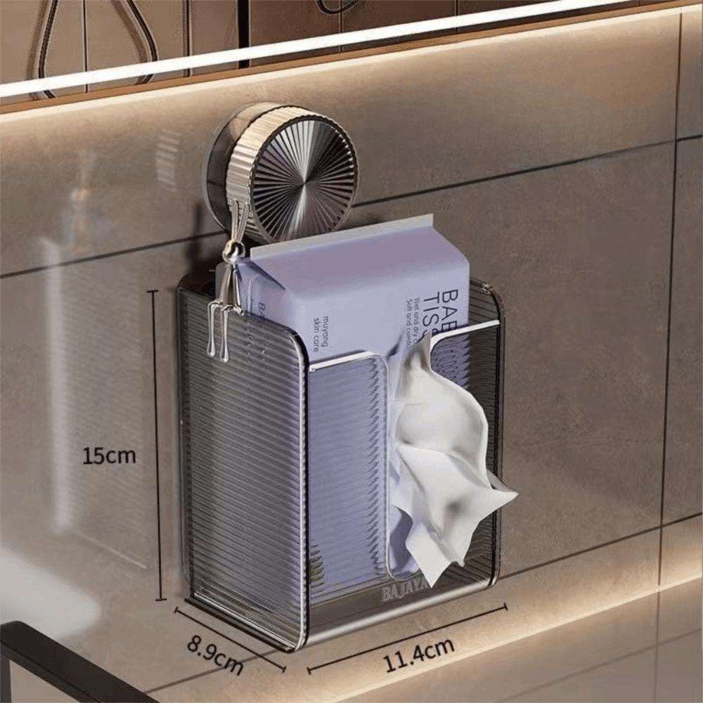 Wall Mounted Wet Wipes Storage Box Suction Cup Paper Towel Box High Quality Tissue Holder Bathroom