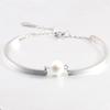 Stainless Steel Bracelet With Smooth 3mm Sea Shell Bead Minimalist Design Women Fashion OL Jewelry
