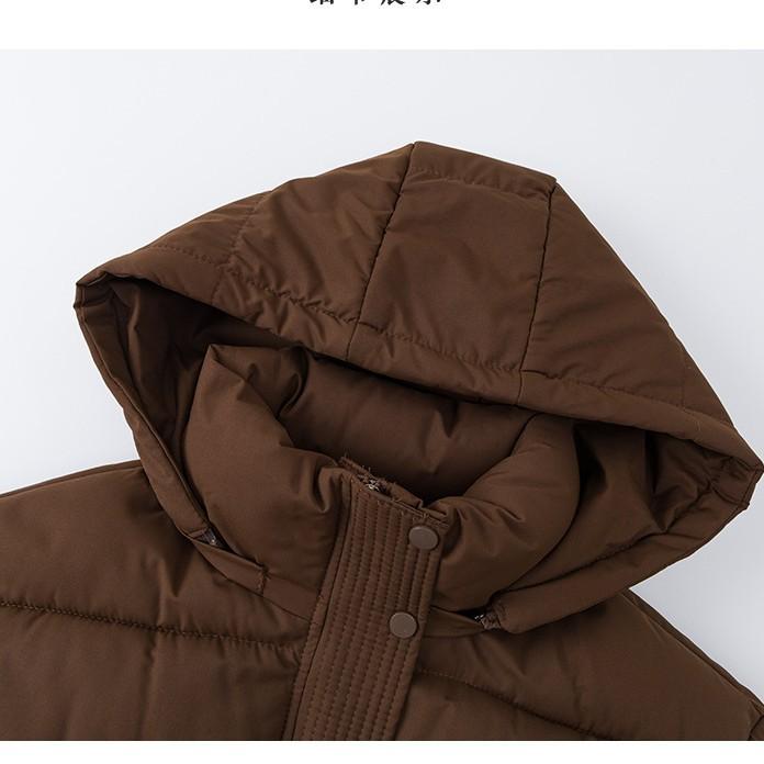 Hooded waist solid color seasonal women's cotton-padded jacket stand-up collar high-end short down cotton jacket