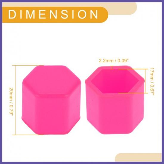 20pcs 22x17x20mm Universal Wheel Lug Nut Bolt - Car - Silicone Fluorescent