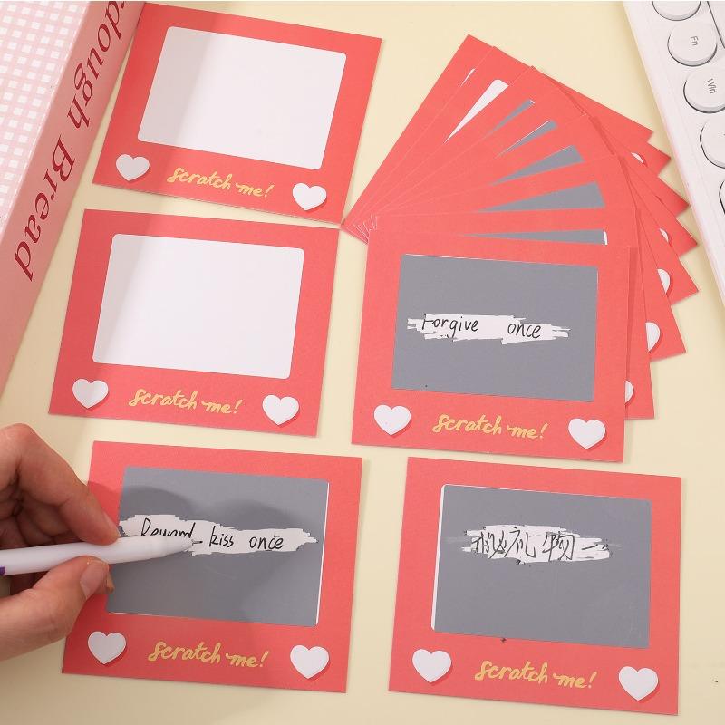 DIY Scratch Off Cards Scratch Love Coupons Couple Romantic Message Note for Party Birthday Wedding Interactive Fun Game Tickets