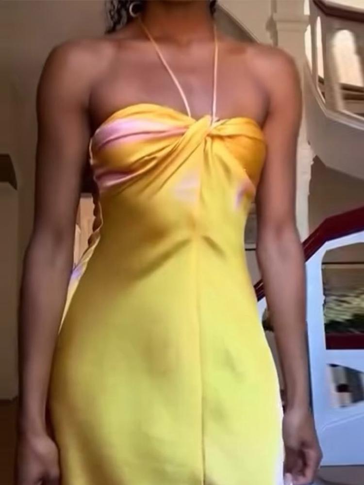 Gedruckt Party Lange Kleid Frauen Sommer Urlaub Strand Lose Weibliche Ärmellose Dame Abend Robe