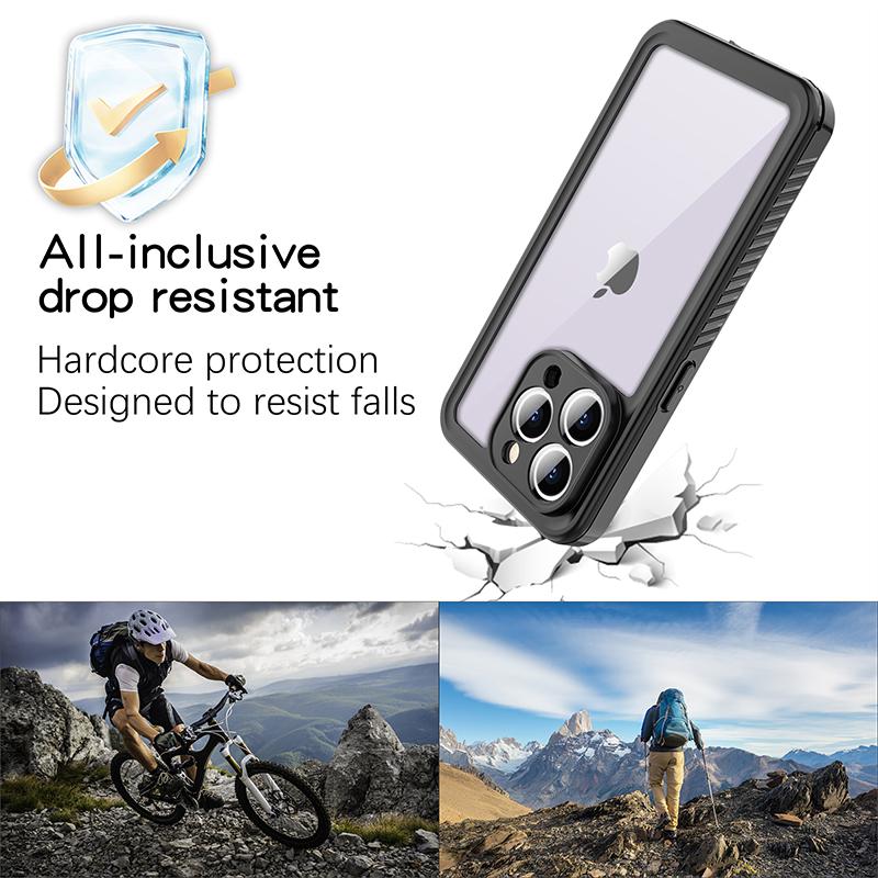 Full Sealed IP68 Waterproof Diving Swim Cover Underwater Case For iPhone 15 Pro Max Plus 5 Meter Drop Proof Outdoor Sport Climb
