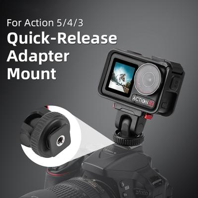 FLYMILE For DJI Osmo Action 5 Pro Camera Mount Quick-Release Base Action Camera Accessories