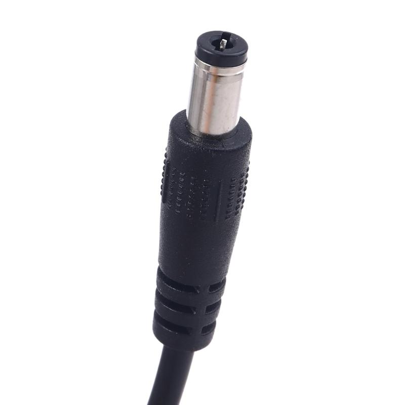 5.5x2.1mm DC Power Plug Male Connector To Dual Alligator Clip Cable Cord 100cm