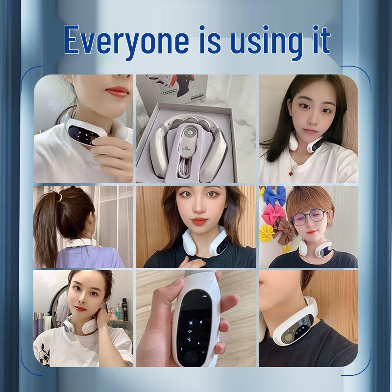 HEZHENG Wireless Neck Massager with Heat and Remote CN plug (adapter included)