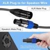 HAAMNING7 Speakon to XLR Cable, Speakon Male to XLR Male 3-Pin Cable, 22AWG Audio Speaker Adapter Extension Cord with Twist Lock, for Amplifiers,