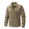 Mens Slim Fit Jacket Casual Fall Outerwear Solid Color Long Sleeve Non-Hooded
