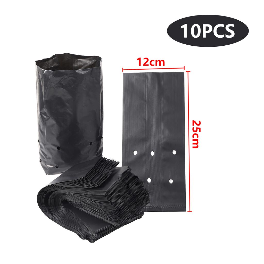 20pcs Thickened Plant Pe Seedling Bag Seedling Bag Green Garden With Ventilation Holes Fruit Tree Plant Bonsai Planting Bag