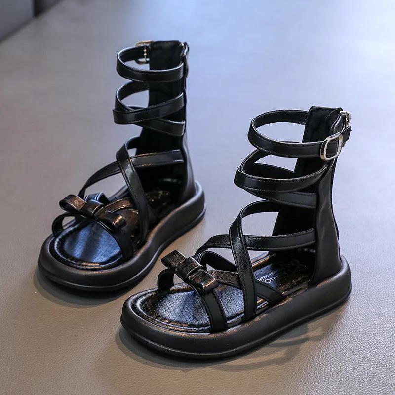 

Children s Summer Roman Sandals Trend Girls Hollow-out Gladiator Sandals Thick Bottom School Kids Causal Woven Sandals Fashion 26