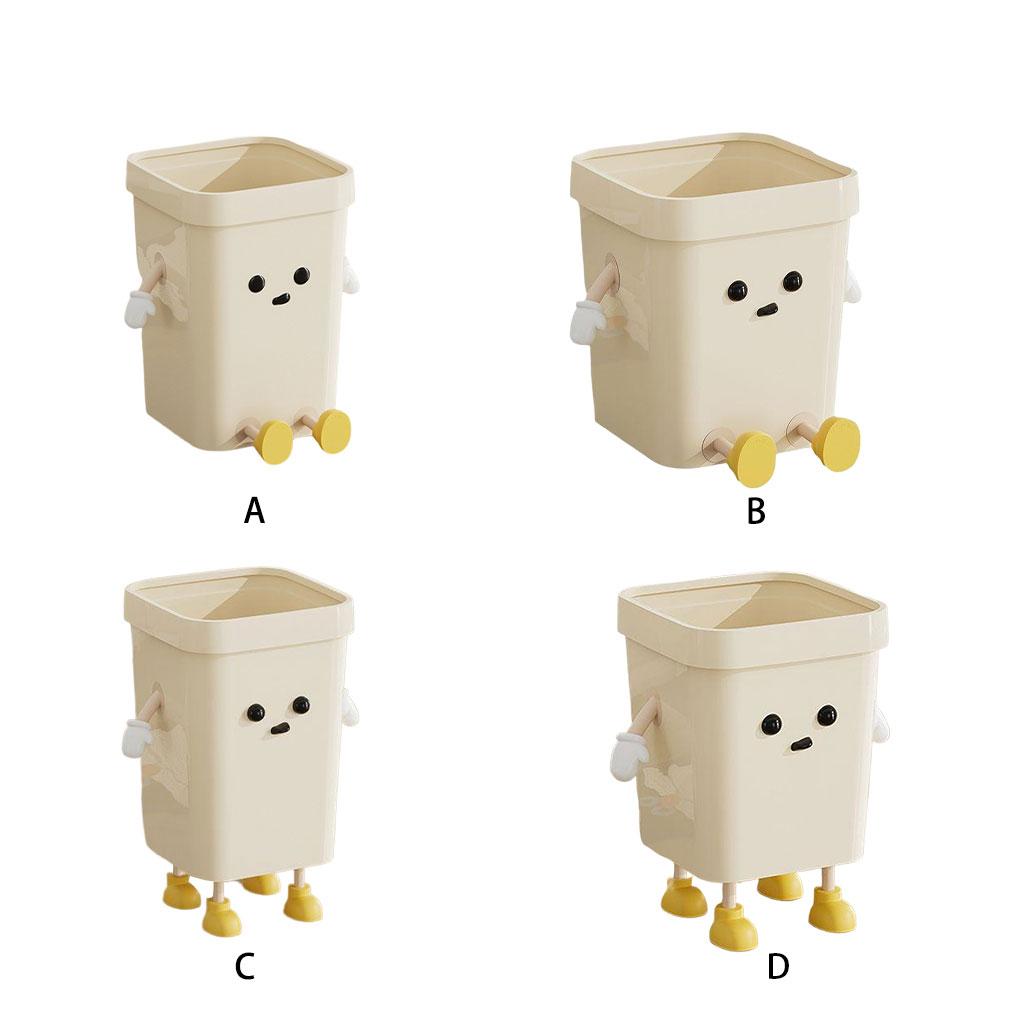 Wastebasket For Bathroom Pressure Ring For Secure Garbage Bag Placement Garbage Bin For Kitchen