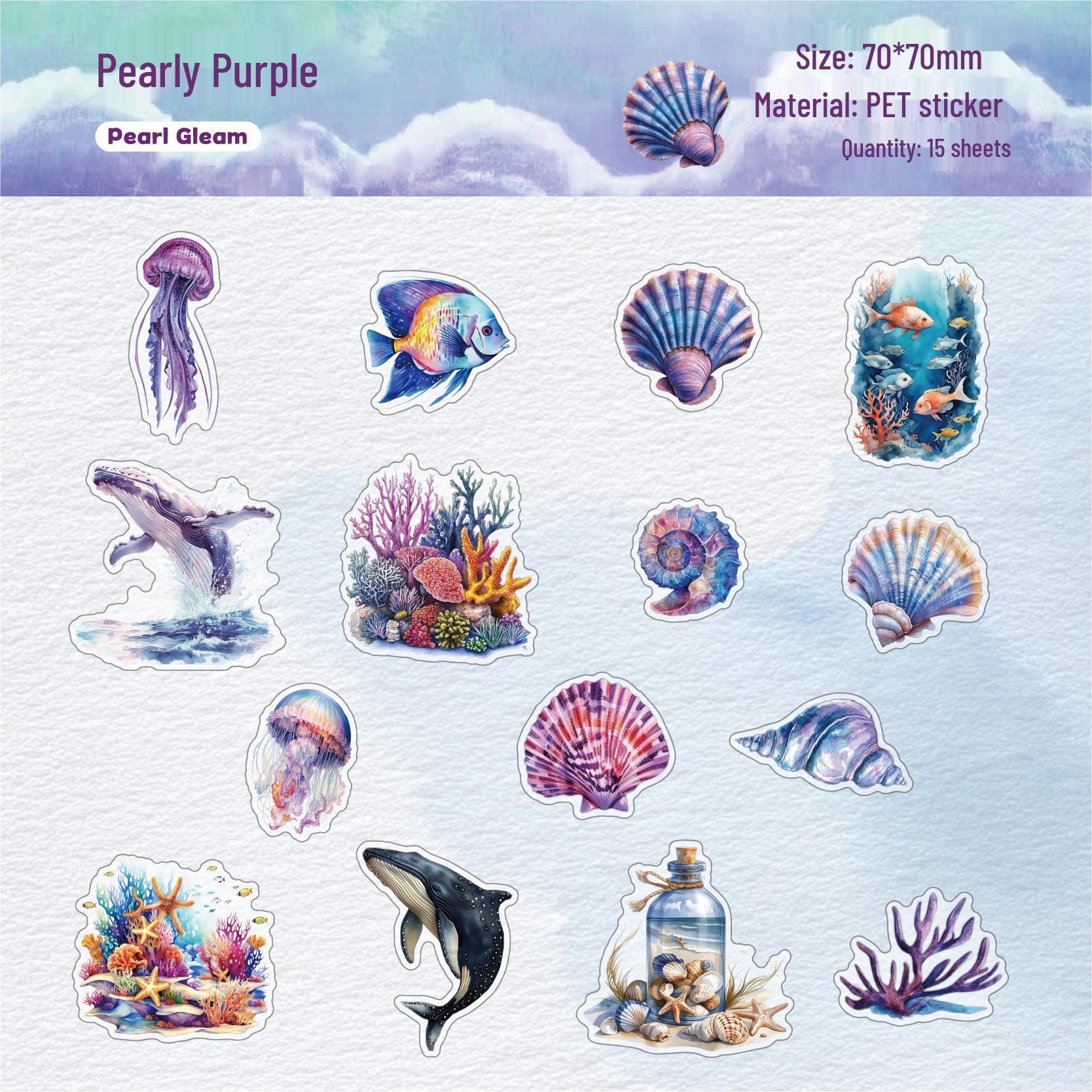 RetroStory Underwater World Creative Cartoon Journal Sticker Pack
