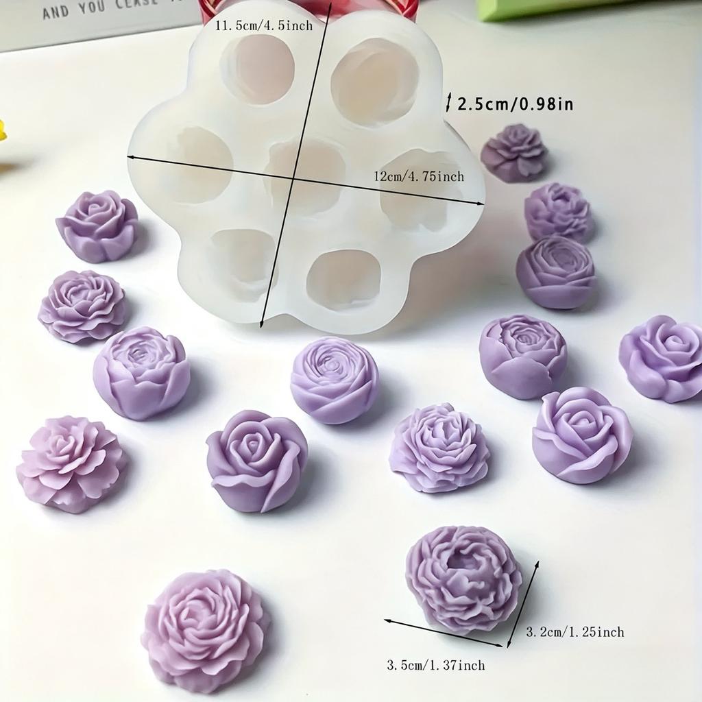 14-Piece Set of Silicone Molds with Succulent Plant and Floral Patterns, Used for Making Scented Candles, Resin Crafts, Soap, C Day Gifts, R