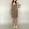 Modal Spaghetti Strap Dress Summer Sexy Sleeveless Tank Dress Solid Color Casual Camisole Dresses Mid-length Soft Sleepdress Basic Slipdress