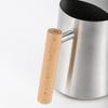 Stainless Steel 1000ml Watering Can with Wood Handle – Creative Slim Waist Design for Gardening