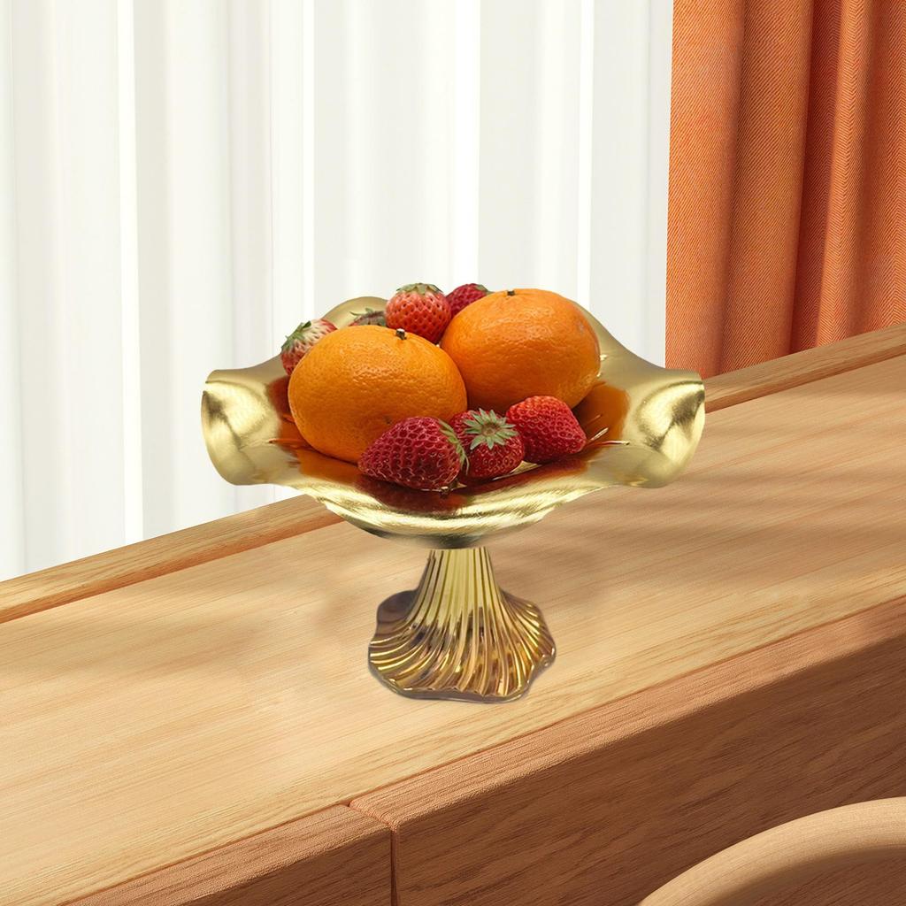 Candy Holder Tray Fruit Bowl Storage Baskets Stand Organization Alloy Snacks Basket for