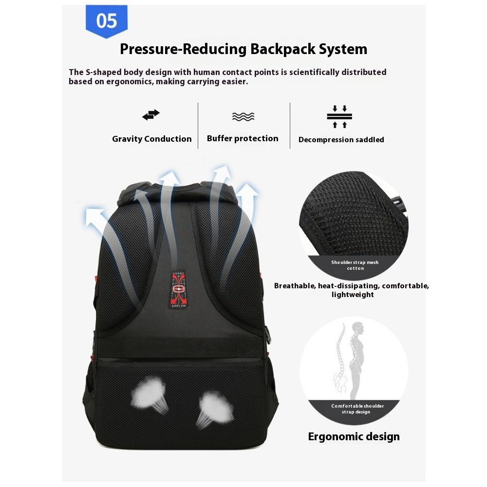 Multifunctional Business Backpack Waterproof Large Capacity Double Backpack Men's Leisure Travel Backpack Premium Sense