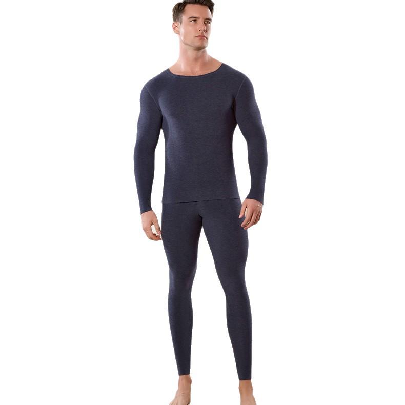 Men's Seamless Thermal Underwear Set - German Cashmere, Antibacterial, Warm for Autumn and Winter