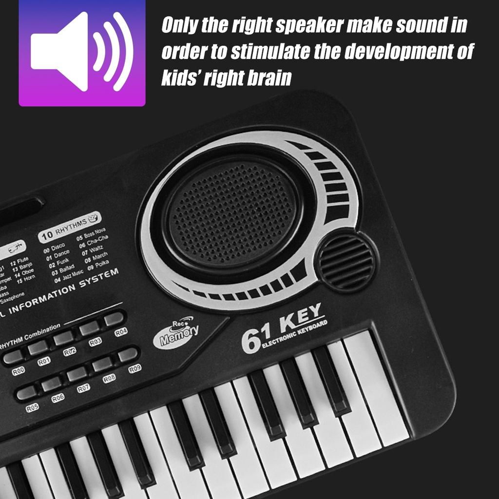 61 Keys Musical Instruments Piano Digital Electronic Organ Keyboard Pianos Electric Piano with Microphone for Children