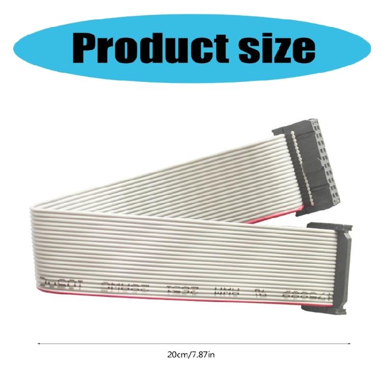 JTAG Test Cable 20 Pin 2.54mm Pitches Gray Flat Ribbon Data Cable for Connection In Development and Testing Tasks