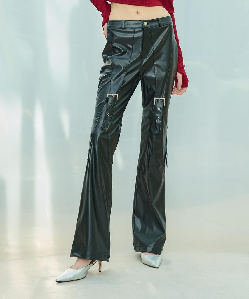 LARTIGENT L9 Buckle Bootcut Pants(Black)