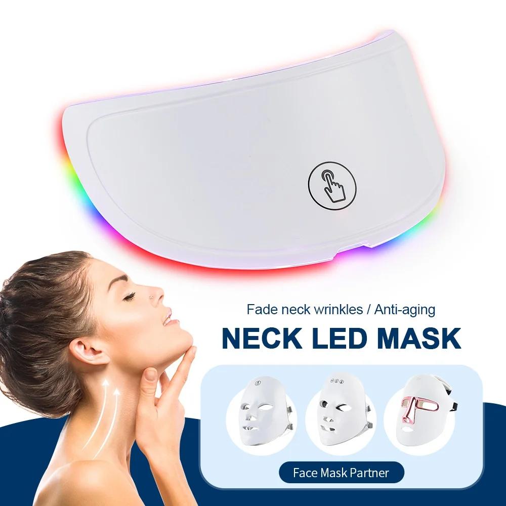 7-Color LED Photon Face & Neck Mask — Wireless Rechargeable, High-Density LEDs, 15–20min Auto Timer, Home Spa