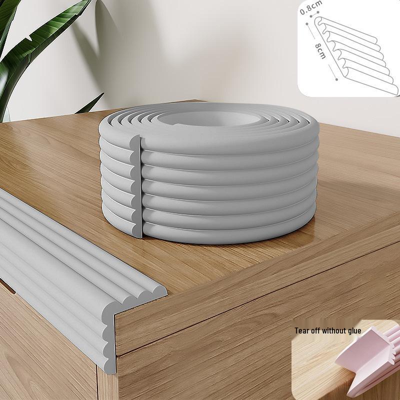 Soft Foam Edge and Corner Anti-Collision Protection Strip for Table, Window, Door, and Sill