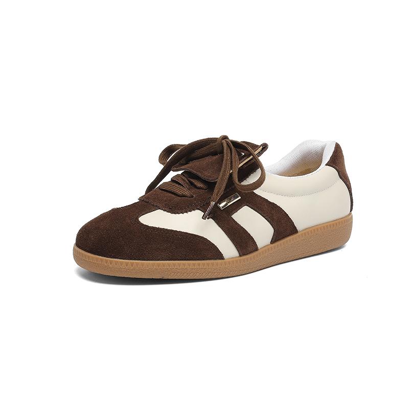 Fashion 2025 Autumn Ins HOT SALE Quality Women Suede Sneakers Training Sport Shoes Contrast Casual Shoes Big Size Flats Sneakers Shoes