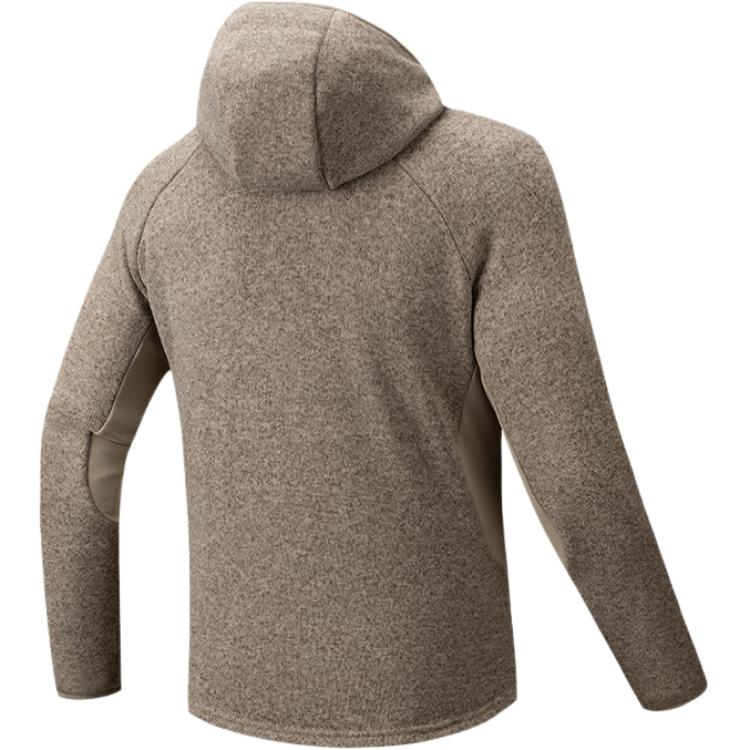 Anta X China National Geography Collaboration Outdoor Series Warm Casual Color Block Zip Knit Hoodie Men hoodies 152546705-3