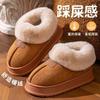 New winter cotton slippers thick-soled outer wear bag and snow boots thickened warm fluffy slippers couple cotton shoes