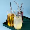 4pcs Flexible 304 Stainless Steel Straws Bendable Reusable Metal Straw For Cup Mug Home Outdoor Travel Kitchen Dining Set