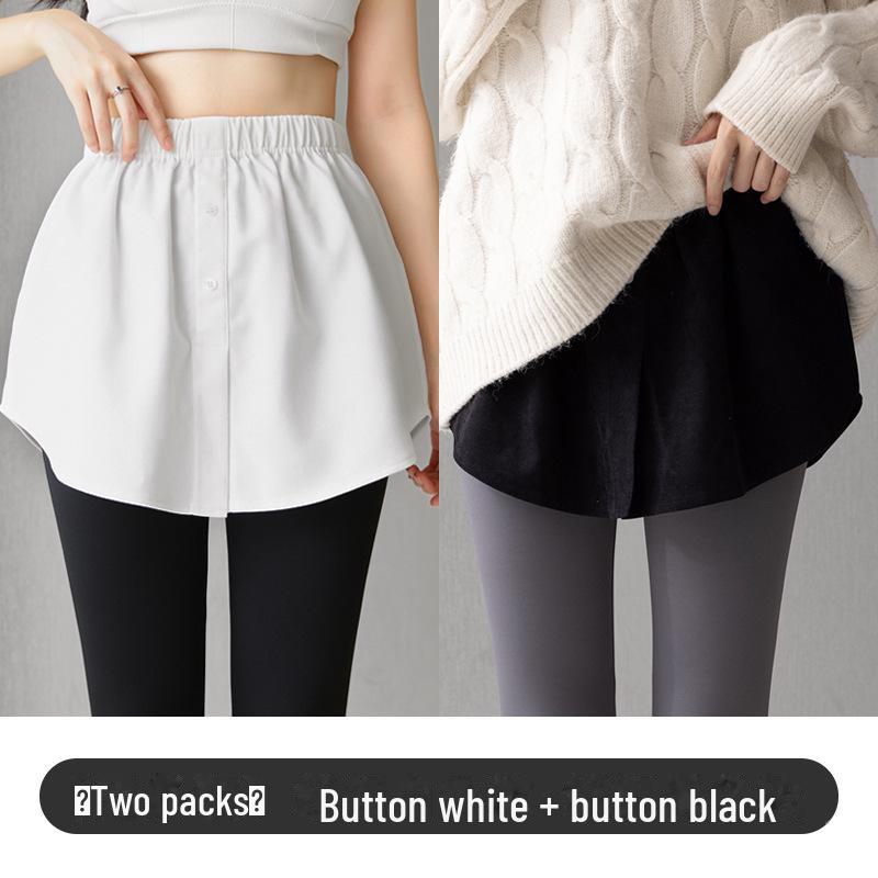 

Жіноча багатошарова спідниця з подолом із штучною двокомпонентною футболкою та светром L (recommended 80-110 jin)