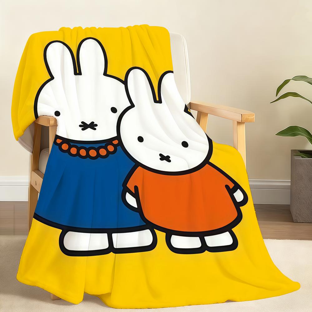 

Cartoon Cute M-Miffy Kawaii Blanket Soft Throw Blanket for Home Bedroom Bed Sofa Picnic Travel Office Rest Cover Blanket Gift 150x200cm