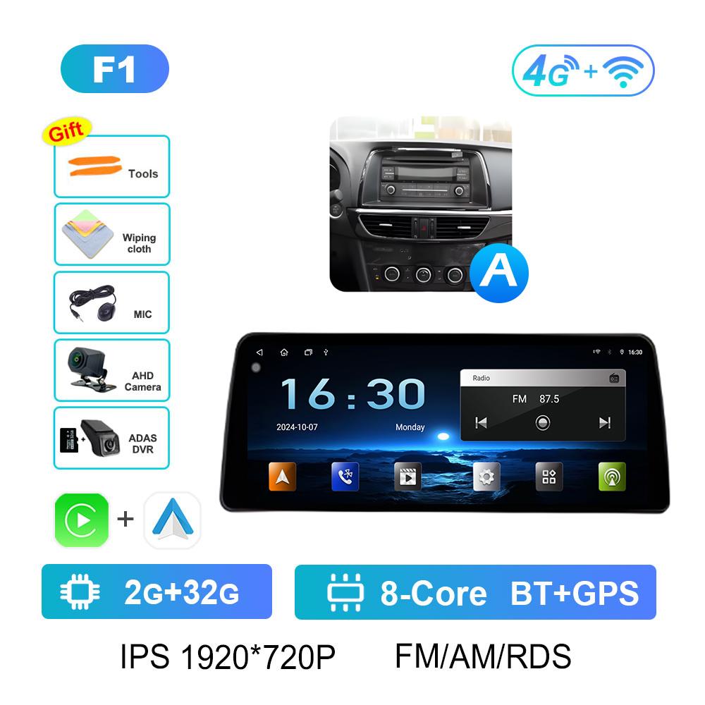 for Mazda ATENZA 2014 2015 - 2016 Car Multimedia Video Radio Player Wireless Carplay GPS Navigation Accessories Cooling fan WIFI