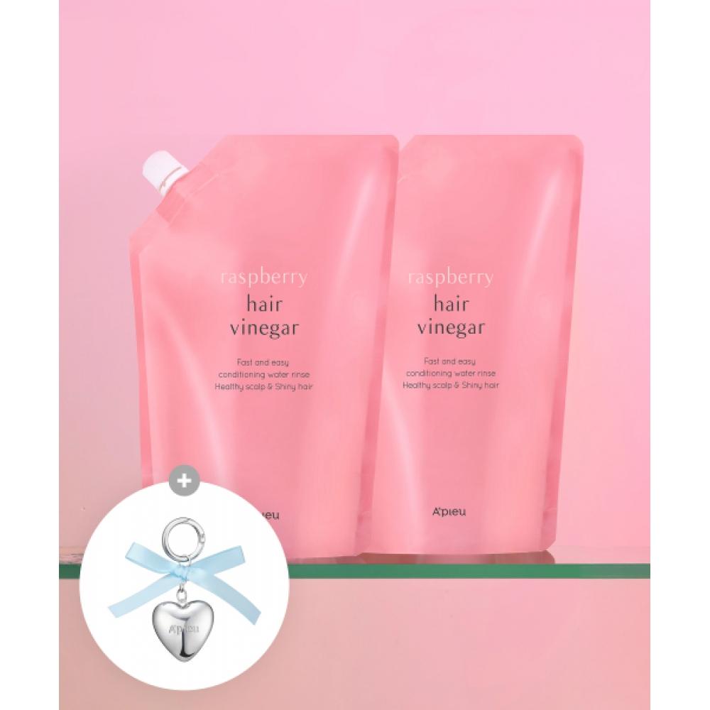 Apieu [2 Pcs] Raspberry Hair Vinegar  Refill FREE