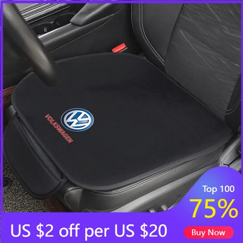 VW GTI GOLF 2026 Hot For VW VOLKSWAGEN Car Seat Cushion Non-Slip Cover Ice silk Velvet Plush For VW Volkswagen Golf Polo Passat